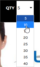 QTY Dropdown